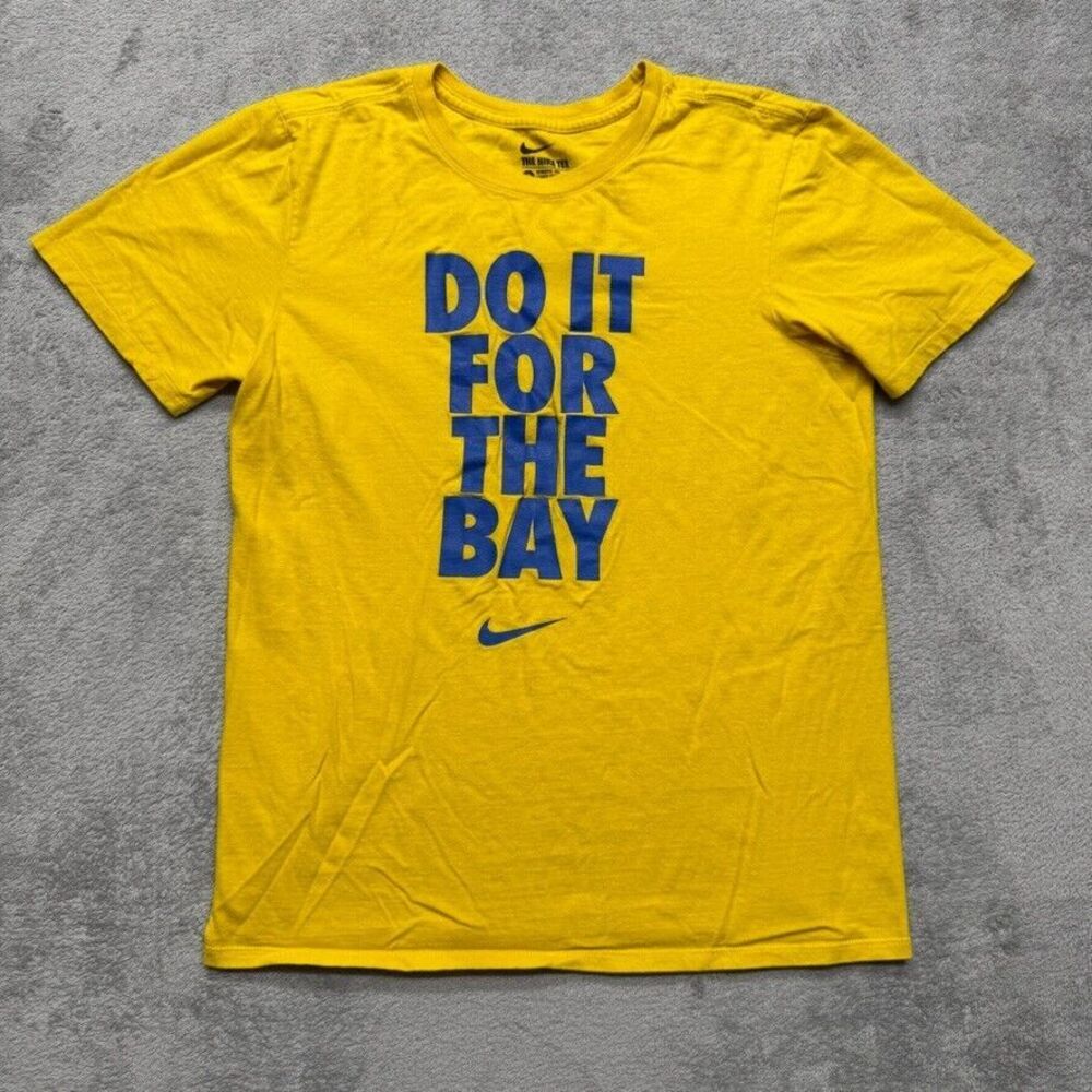 Nike T-Shirt Mens Small Yellow Bay Area Golden State Short Sleeve Swoosh